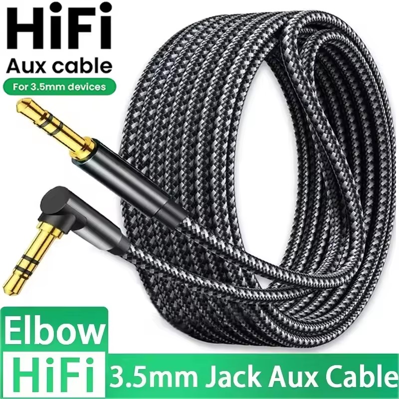 Audio Jumper Wire - 3.5mm Jack Audio Cable 90 Degree