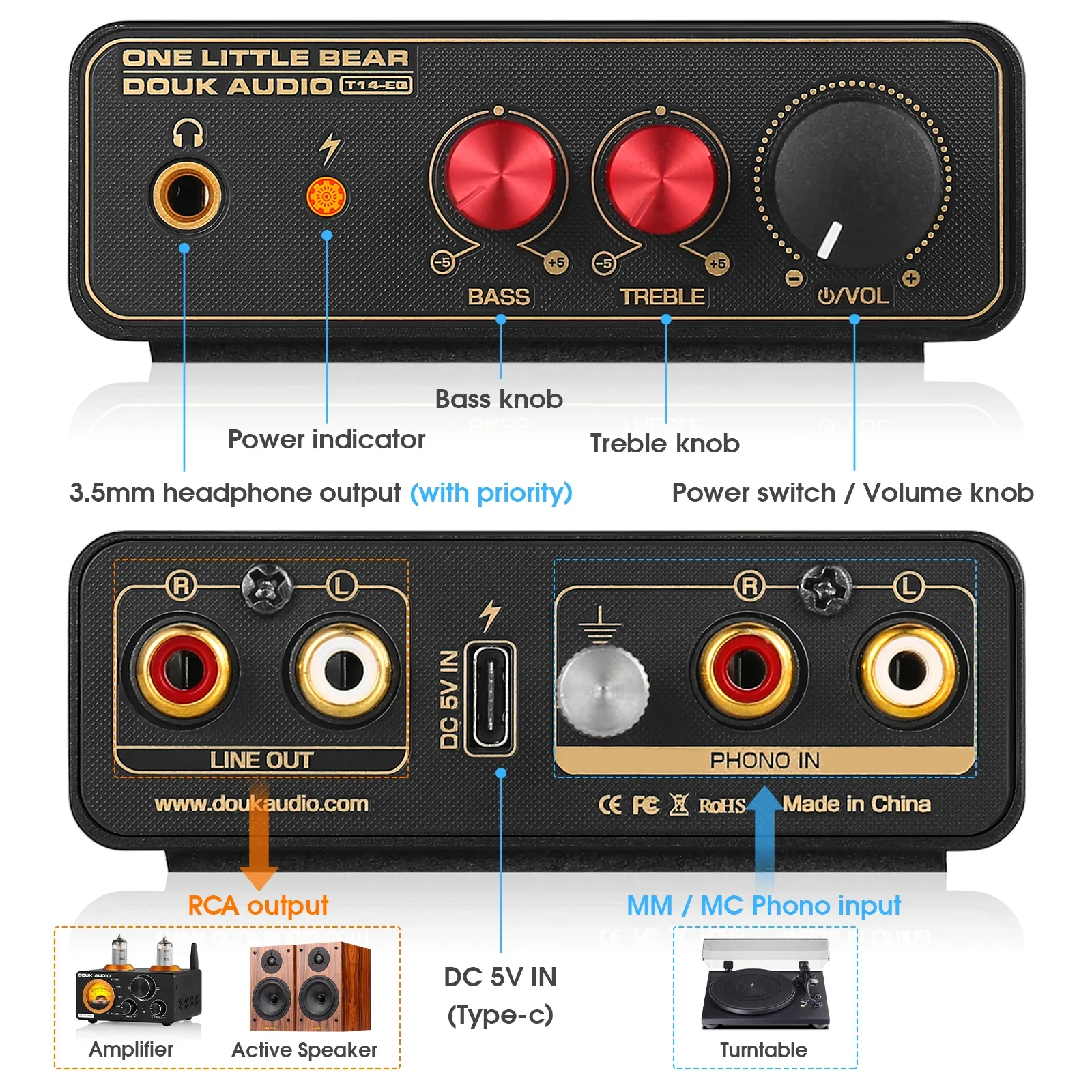 Douk Audio T14-EQ Stereo RIAA  - Passive Preamp ulasan dan harga