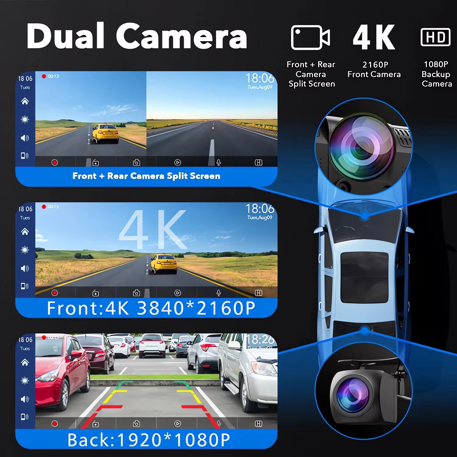 10.26 Inch Dash Cam 4K Carplay - Mdi Cable ulasan dan harga