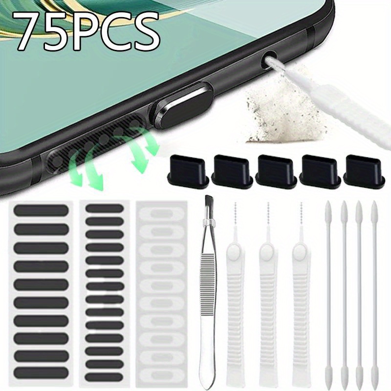 75pcs Phone Charging Port Clea - Speaker Terminal ulasan dan harga