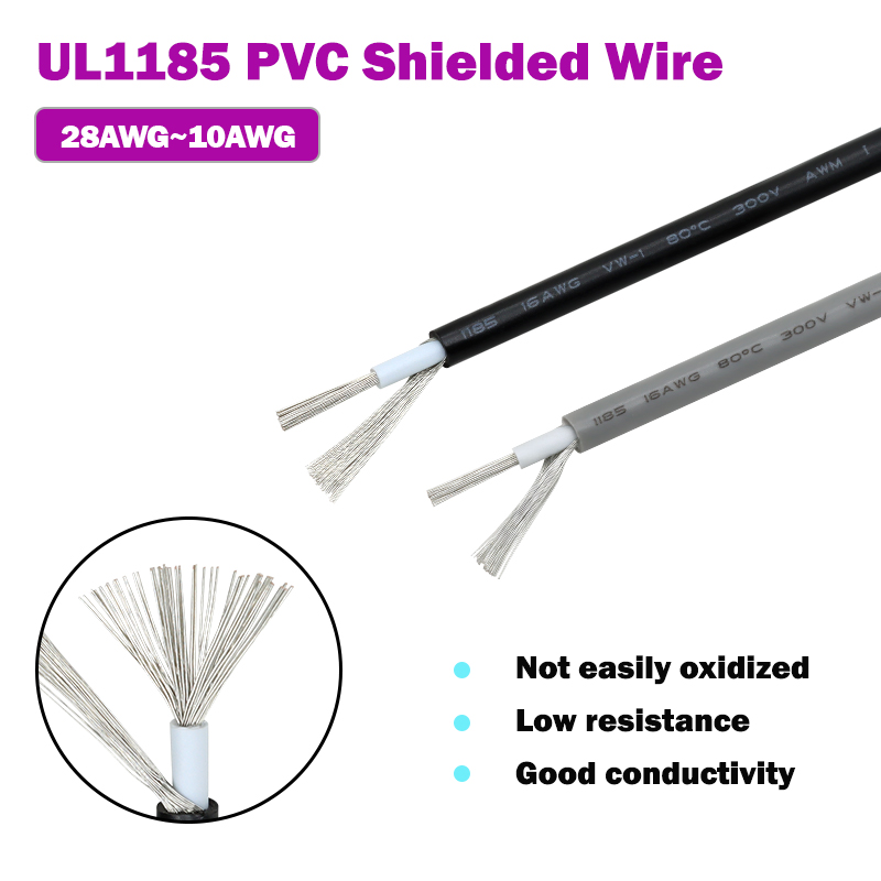 1~10M UL1185 PVC Shielded Wire - Audio Jumper Wire ulasan dan harga