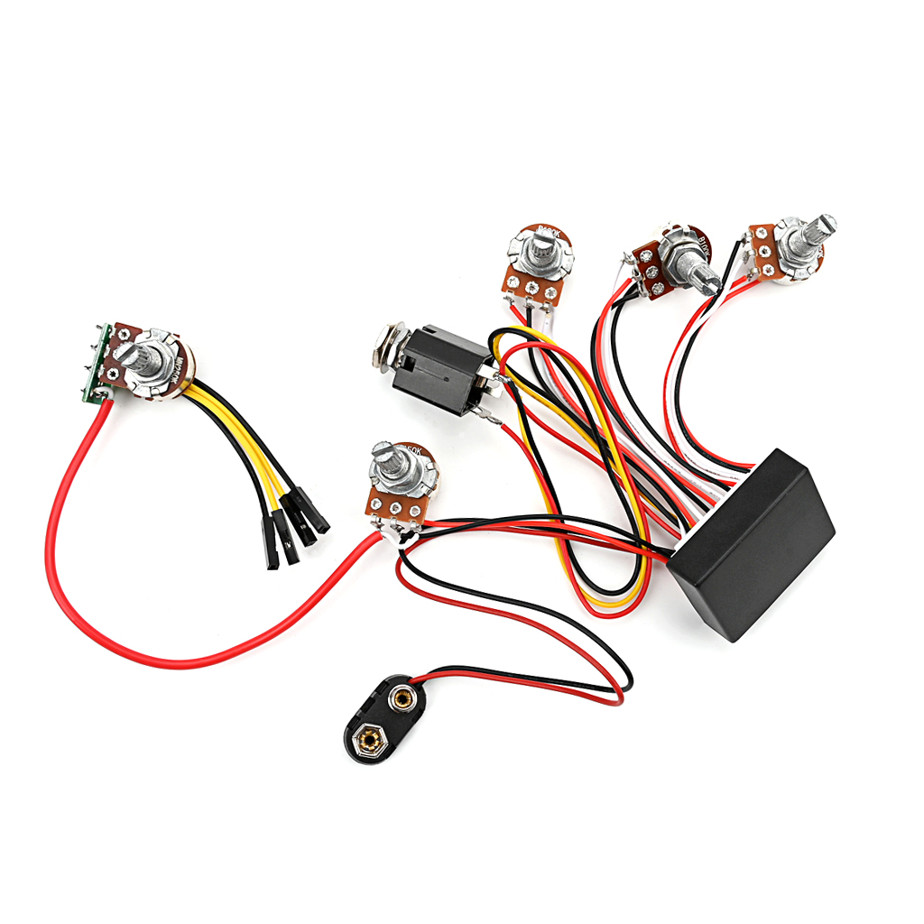 Pre-wired 3 Band Active Bass C - Passive Preamp ulasan dan harga