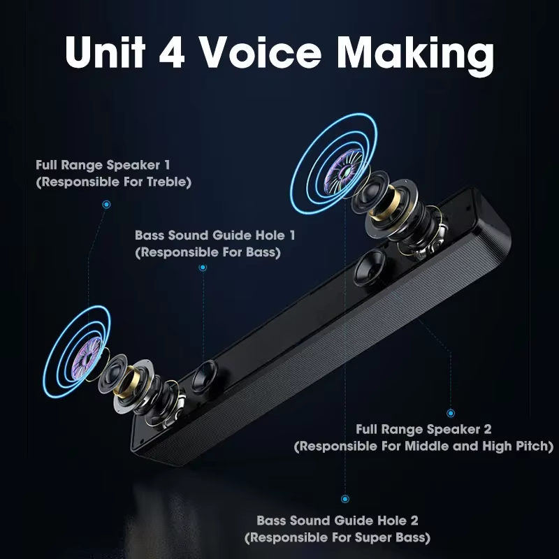 Bluetooth Soundbar for TV Comp - Speaker Driver ulasan dan harga