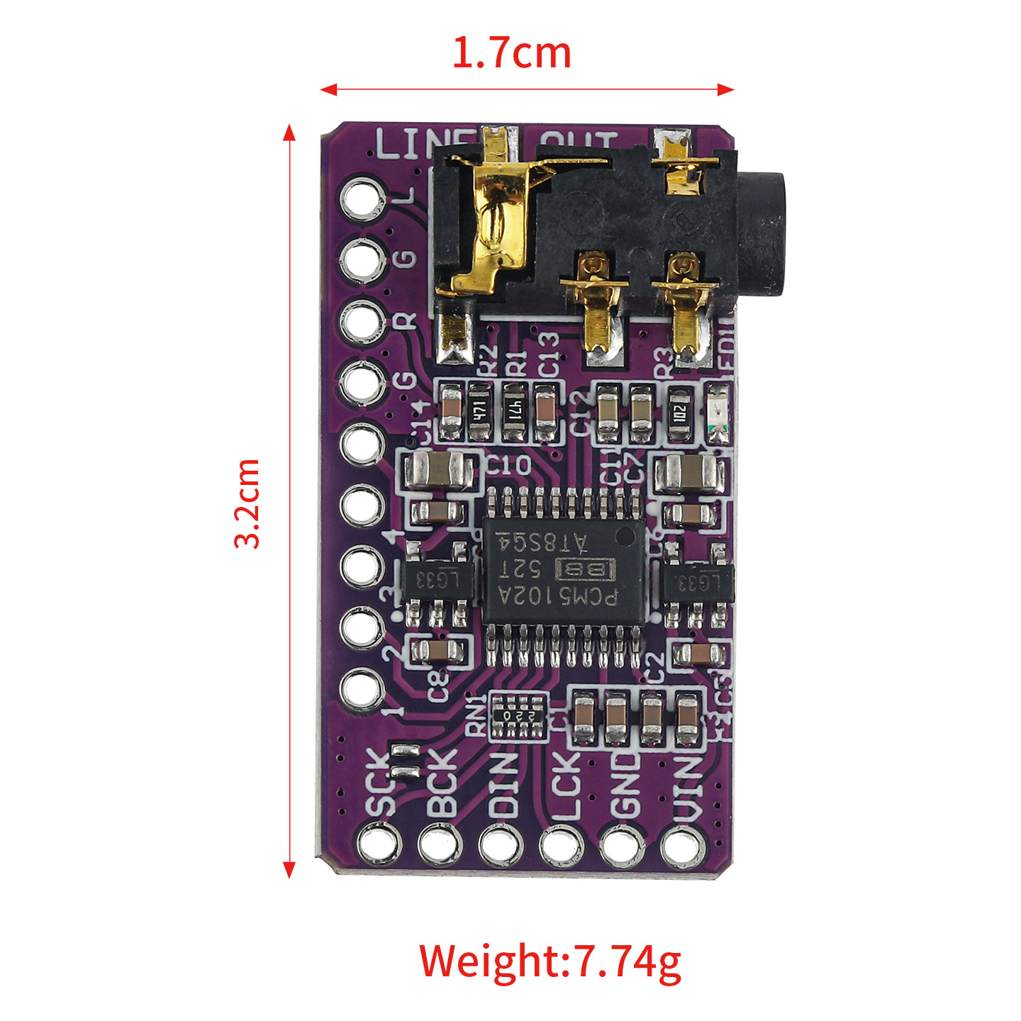 XCW  Interface I2S PCM5102A DA - Pcm5102 ulasan dan harga