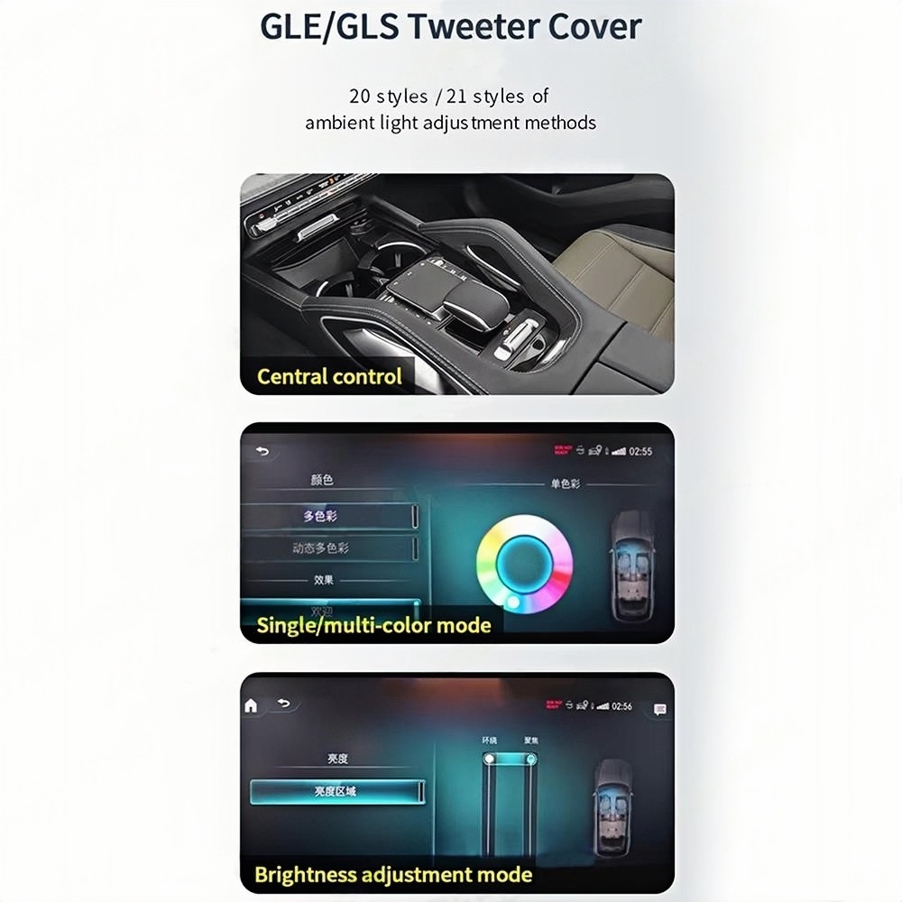 64 Colors LED For Mercedes Ben - Tweeter ulasan dan harga