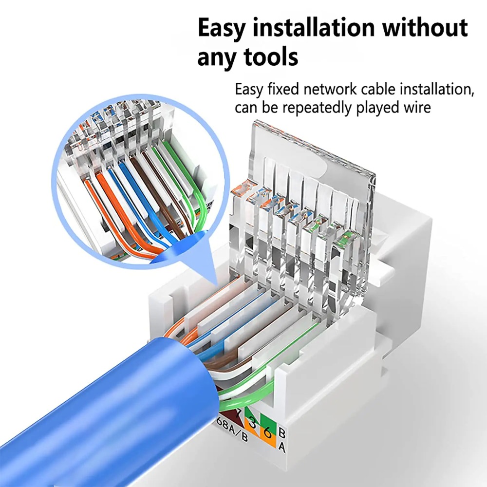Cat6 Tool-Less RJ45 Keystone J - Rj45 Jack ulasan dan harga