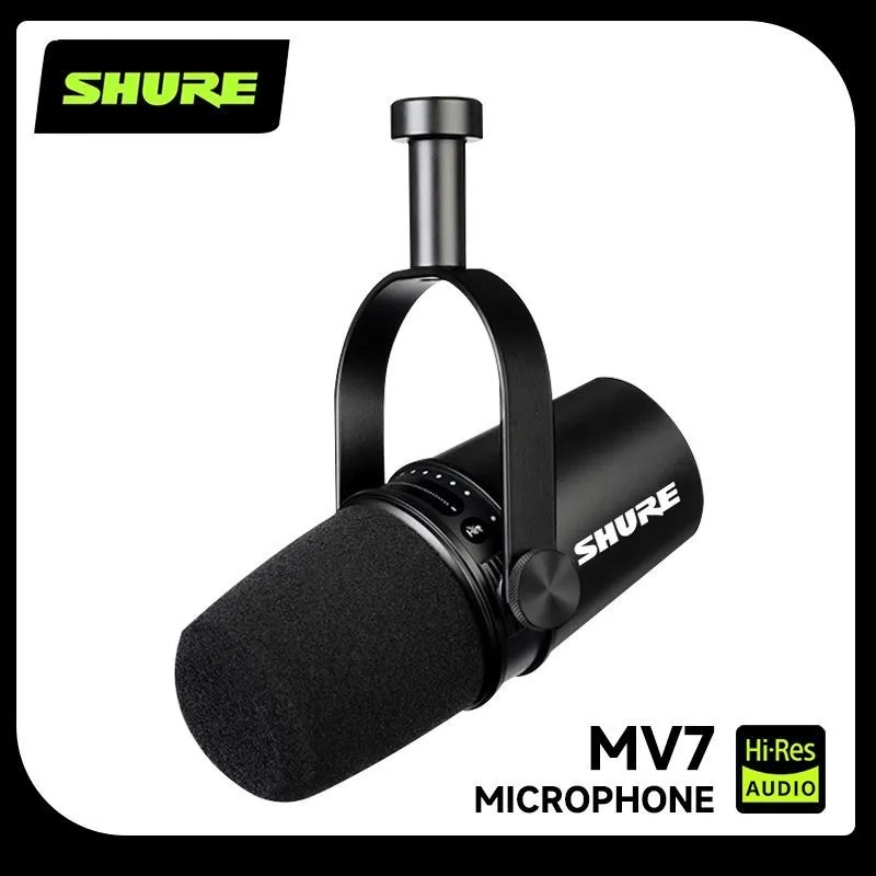 Shure MV7 Hybrid USB/XLR Dynam - Usb Sound Card ulasan dan harga