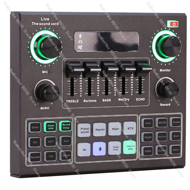 V9 Sound Card Microphone Set U - Usb Sound Card ulasan dan harga