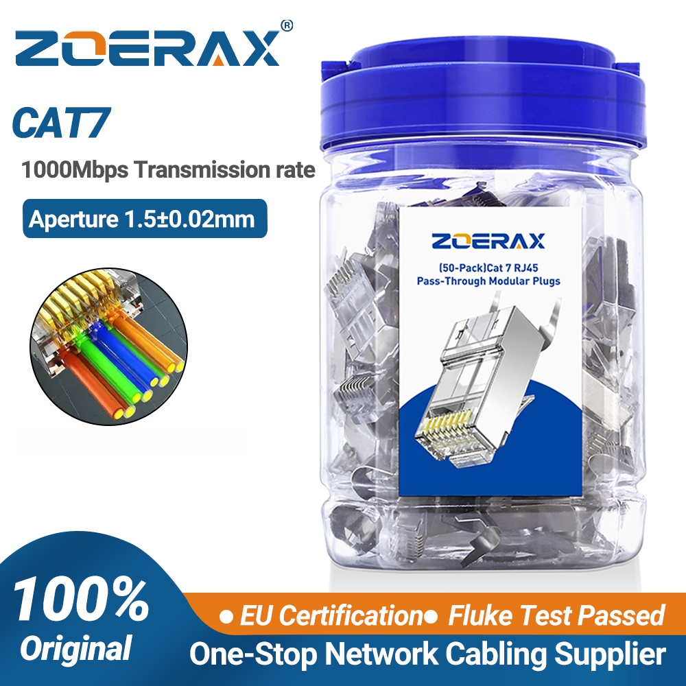 ZoeRax 50-Pack Shielded RJ45 C - Rj45 Jack ulasan dan harga