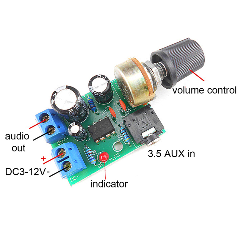 LM386 Audio Amplifier Board Mo - Volume Control Board ulasan dan harga