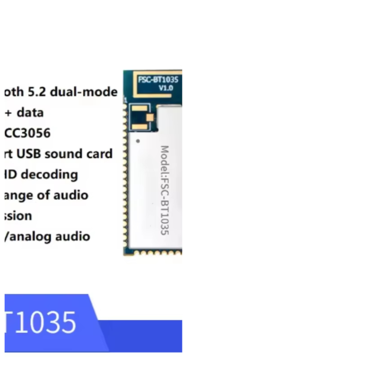 FSC-BT1035 module QCC3056 chip - Usb Sound Card ulasan dan harga