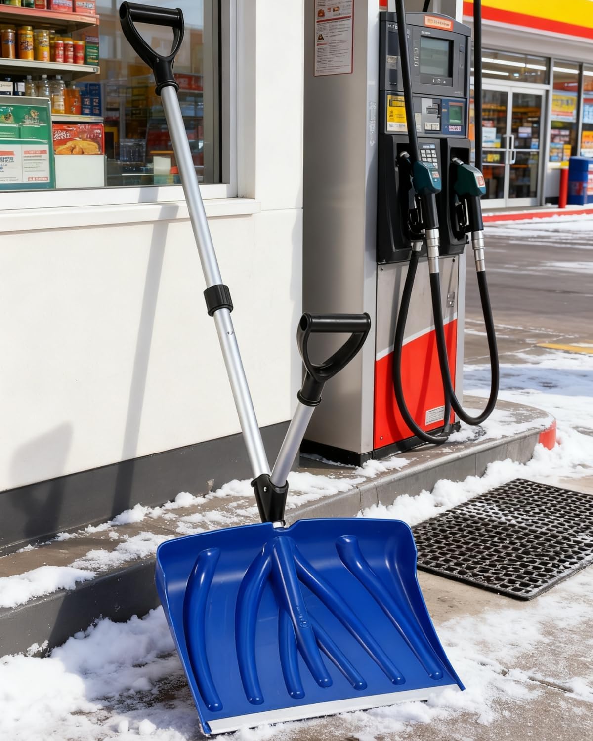 Ergonomic Snow Shovel With Ass - Knob Aluminum ulasan dan harga