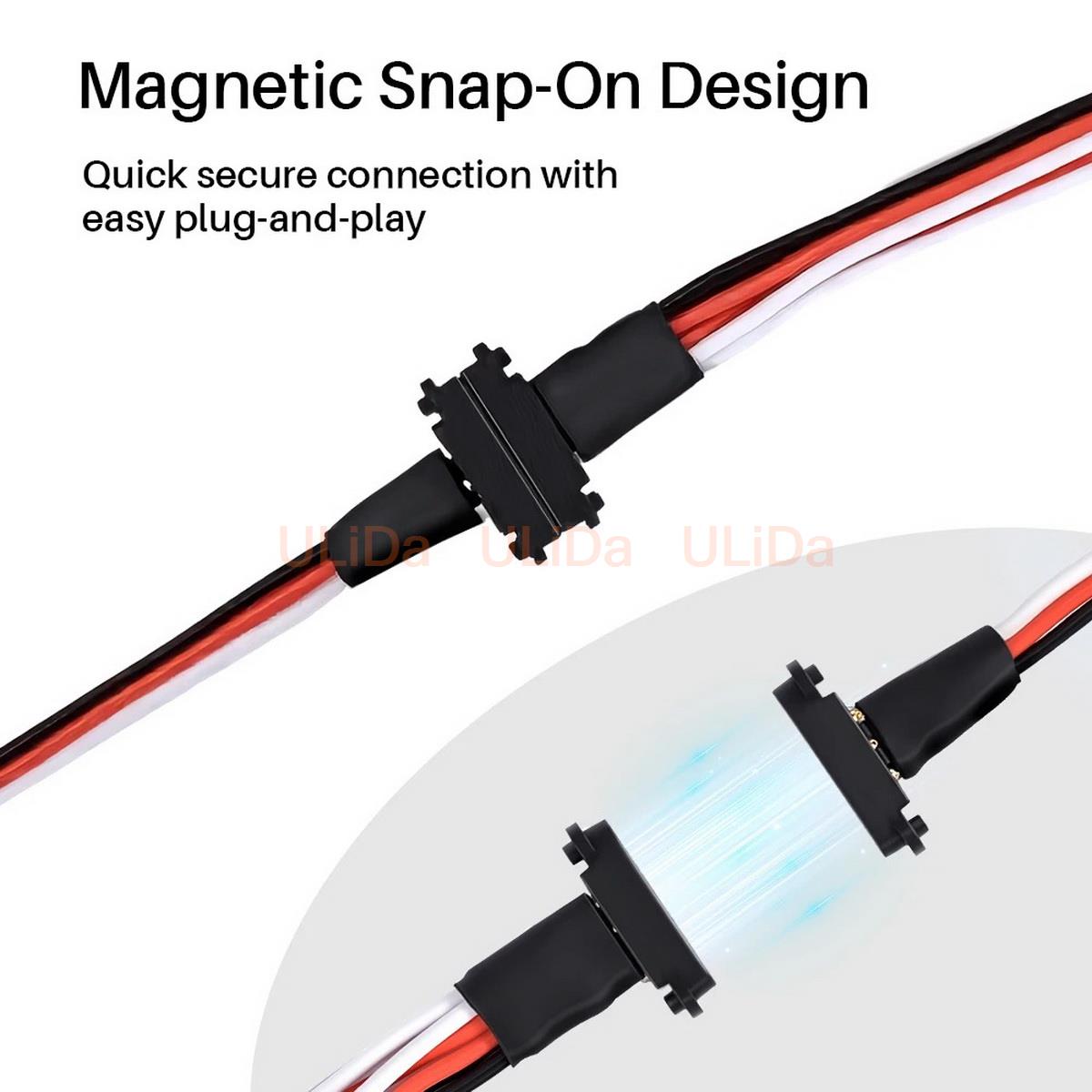 3-Pin Magnetic Snap-on 1 to 2  - Rca Cable ulasan dan harga