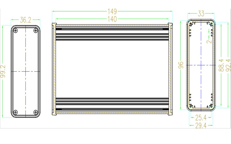 Aluminium Box Housing Case for - Speaker Enclosure ulasan dan harga